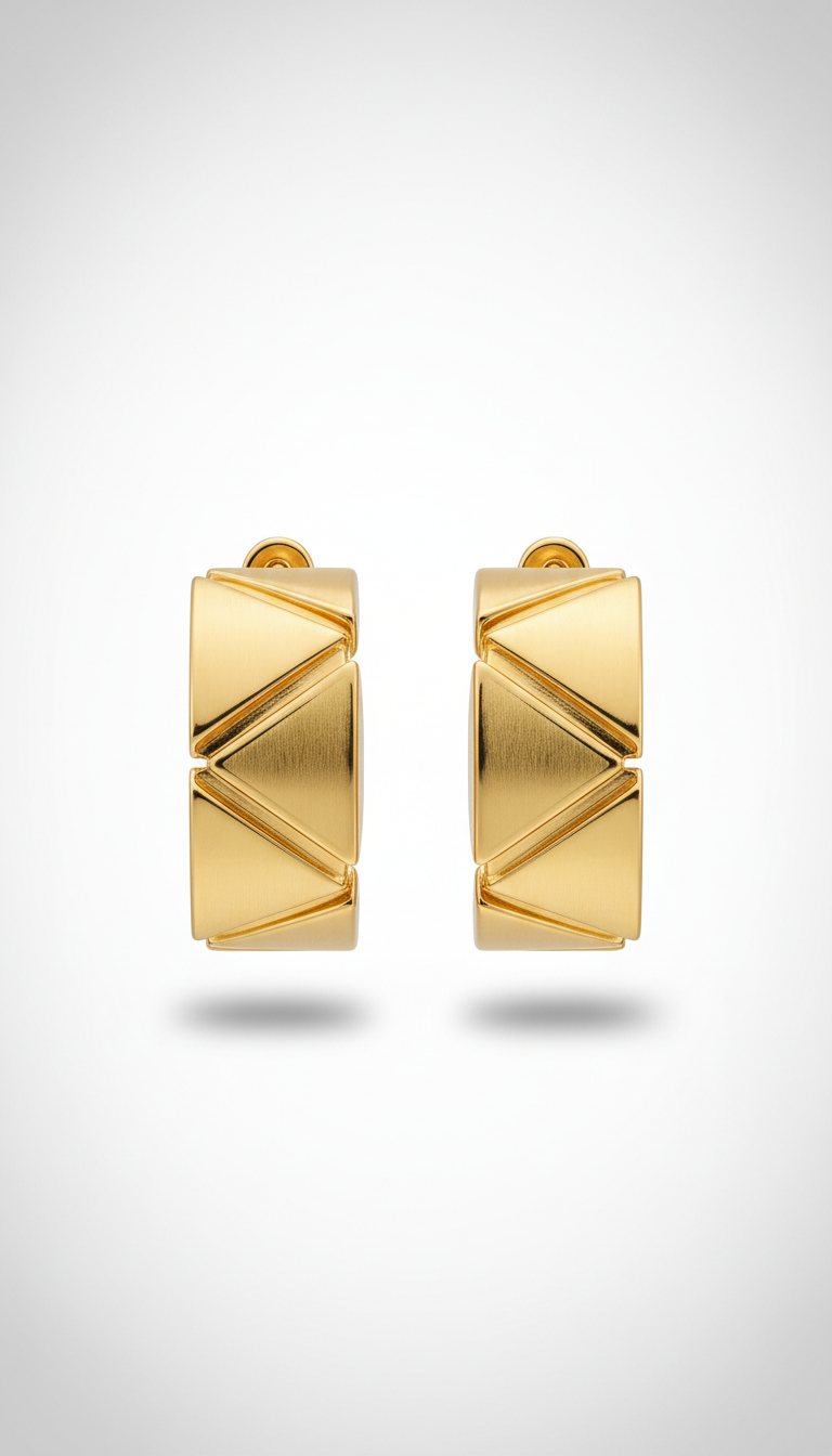 Geometric Gold Vermeil Earrings